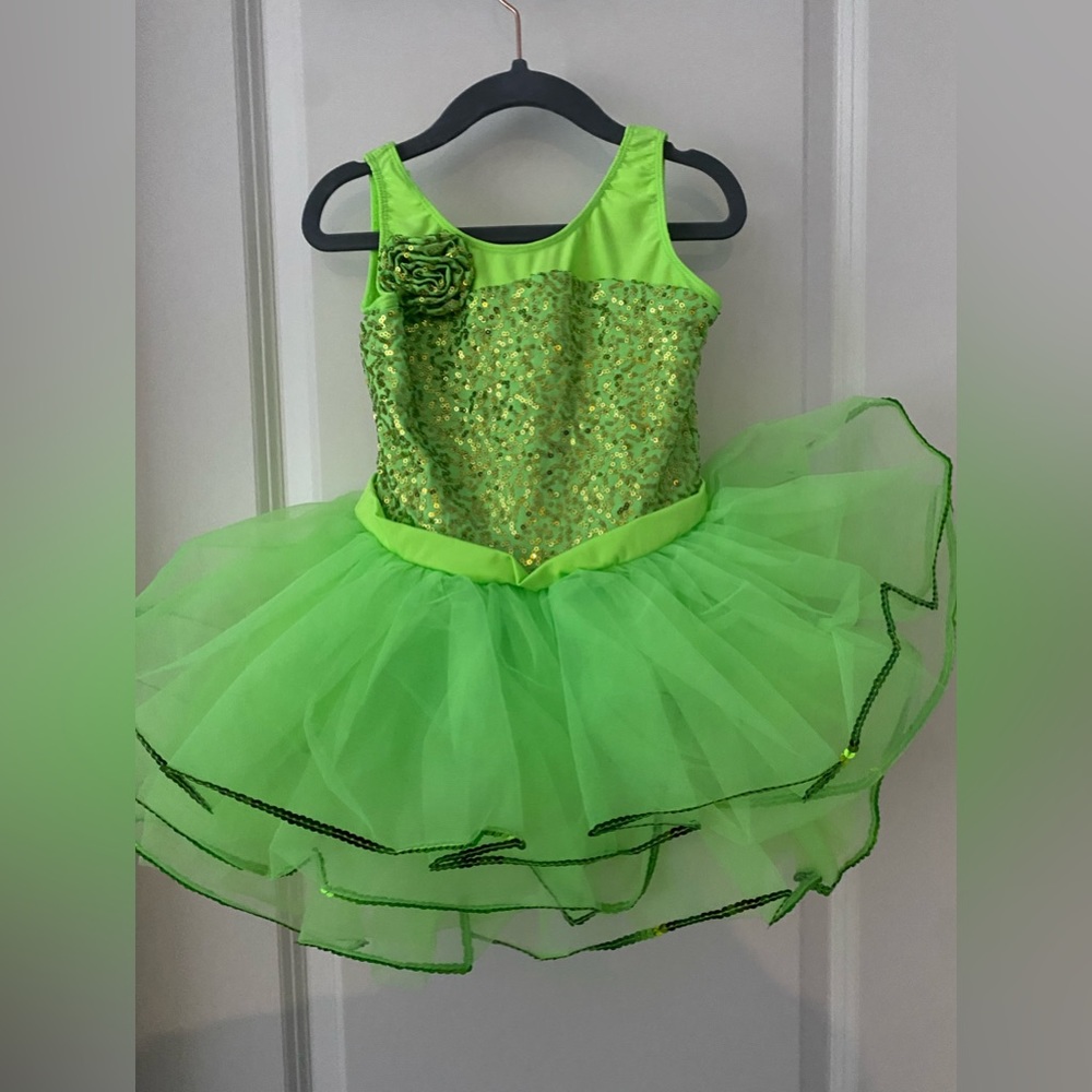 Neon green ballet costume